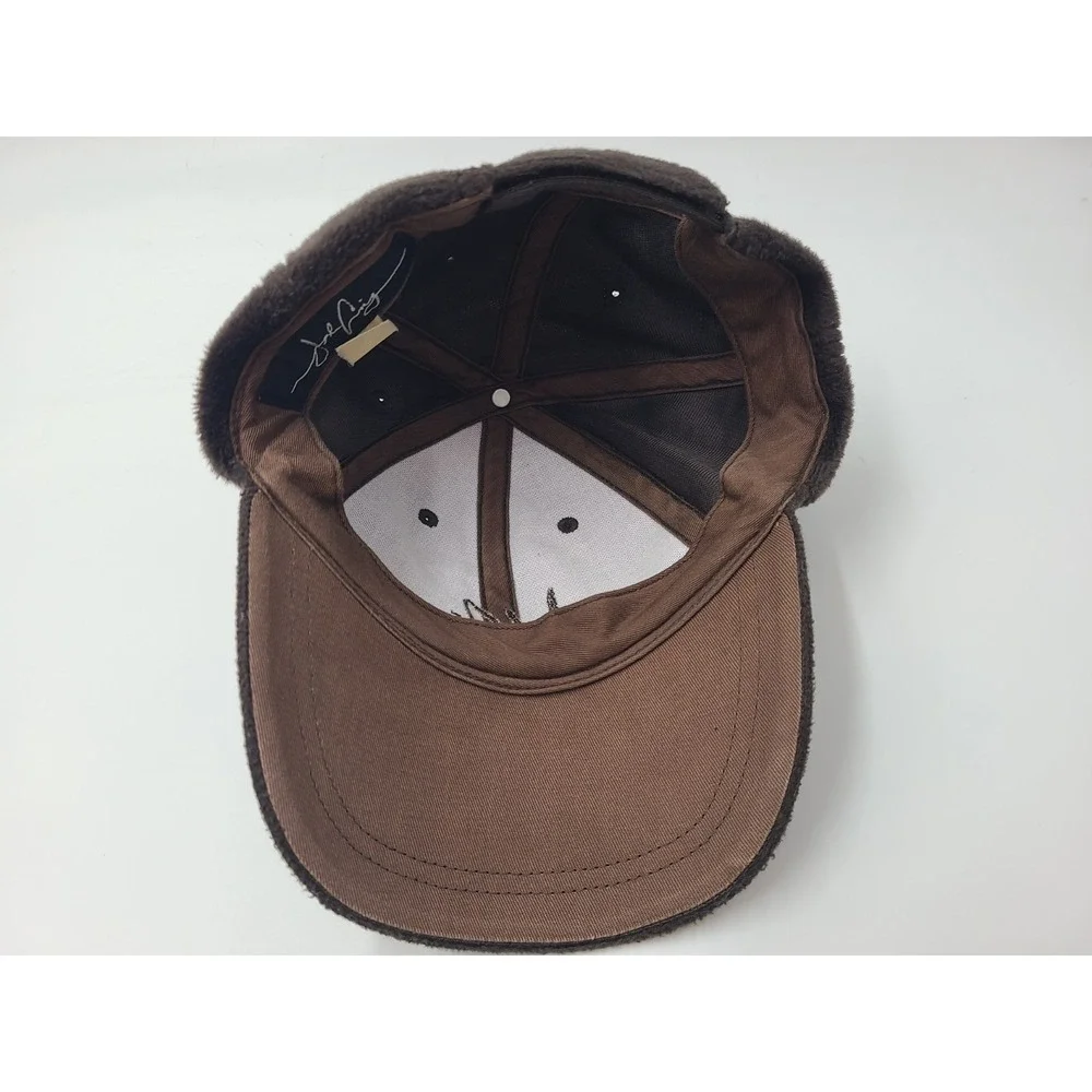 Jordan Craig Fuzzy Adjustable Hat Cap Baseball Casual Script Dad Men Women Brown